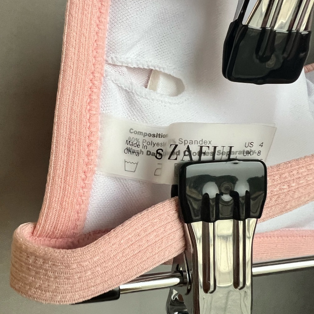 Zaful Blush Ribbed Bikini Set - Picture 6 of 7
